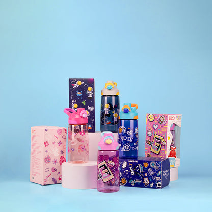 Bình nước TRITAN Space Adventure Xanh Navy CLEVERHIPPO WB02