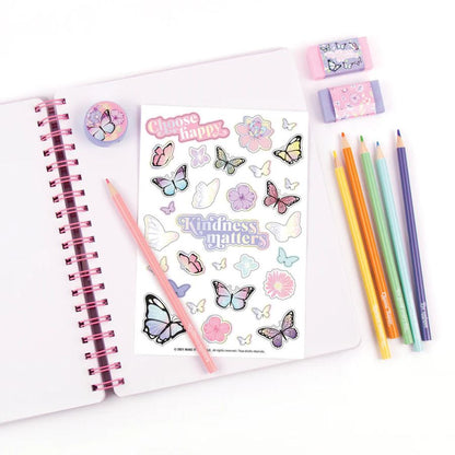 Bộ sổ tay, bút chì màu - Butterfly 3C4G 12025