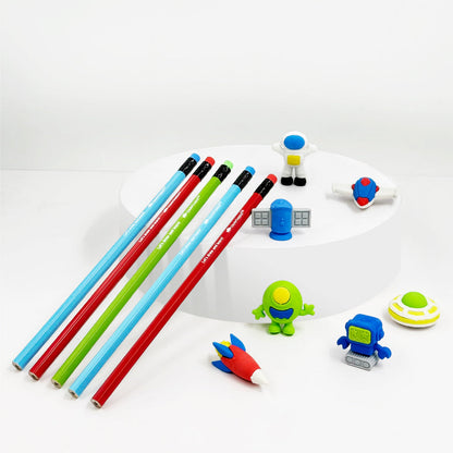 Combo gôm và bút chì Space Adventure