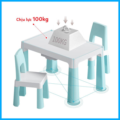 Đồ Chơi PEEK A BOO Bàn Học Kèm Ghế Cho Bé